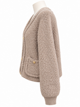 Load image into Gallery viewer, Sherpa Cardigan – Beige