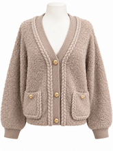 Load image into Gallery viewer, Sherpa Cardigan – Beige