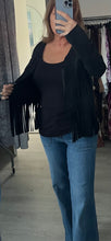 Load image into Gallery viewer, Carlie - Suedette Fringed Jacket - Tan