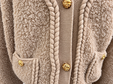 Load image into Gallery viewer, Sherpa Cardigan – Beige