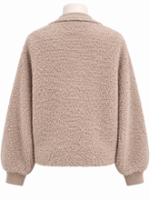 Load image into Gallery viewer, Sherpa Cardigan – Beige
