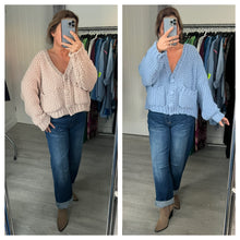 Load image into Gallery viewer, Isabella - Chunky Knit Cardigan - Blue