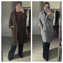 Load image into Gallery viewer, Bouclé Longline Coat – Chocolate