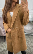 Load image into Gallery viewer, Bouclé Longline Coat – Chocolate
