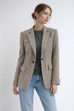 Load image into Gallery viewer, Tweed Blazer - Brown