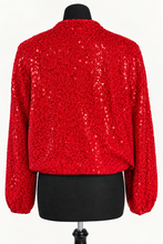 Load image into Gallery viewer, Sequin Bomber - Red