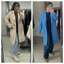 Load image into Gallery viewer, Bouclé Longline Coat – Chocolate