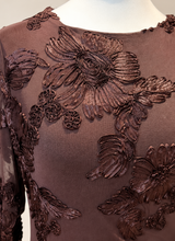 Load image into Gallery viewer, Megan – Chocolate Brown Embroidered Maxi Dress