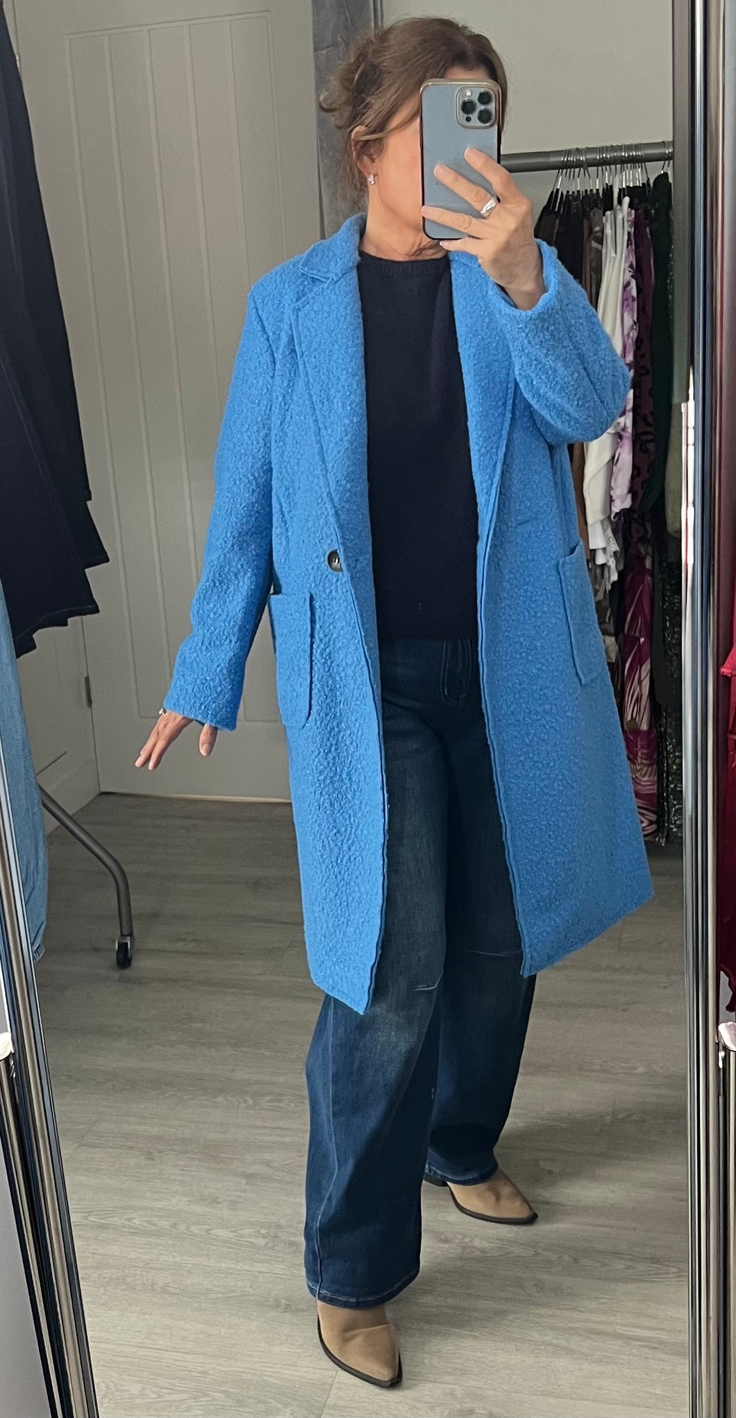 Boucle coatigan - Blue