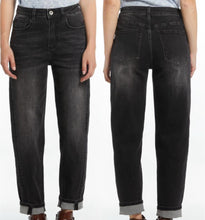 Load image into Gallery viewer, Barrel jeans - black denim

