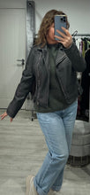 Load image into Gallery viewer, Leatherette black jacket
