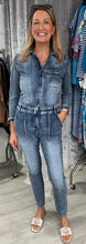 Load image into Gallery viewer, Melly &amp; Co Denim Jumpsuit
