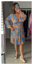 Load image into Gallery viewer, Carly dress - blue/orange
