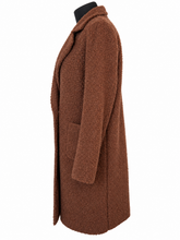 Load image into Gallery viewer, Bouclé Longline Coat – Chocolate

