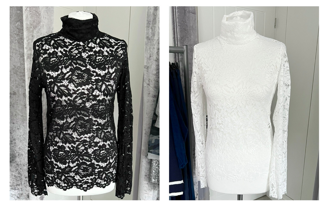 Lace turtleneck top