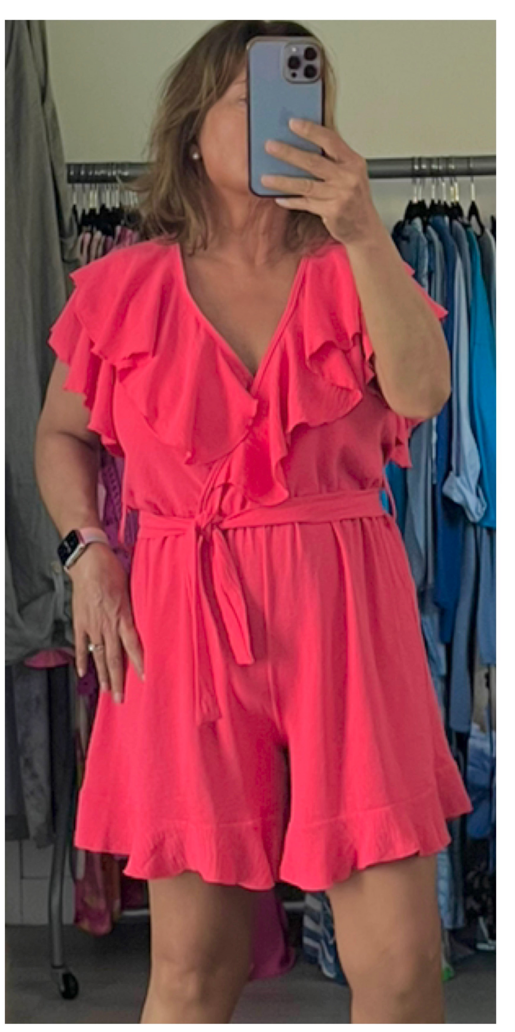 Millie playsuit - coral