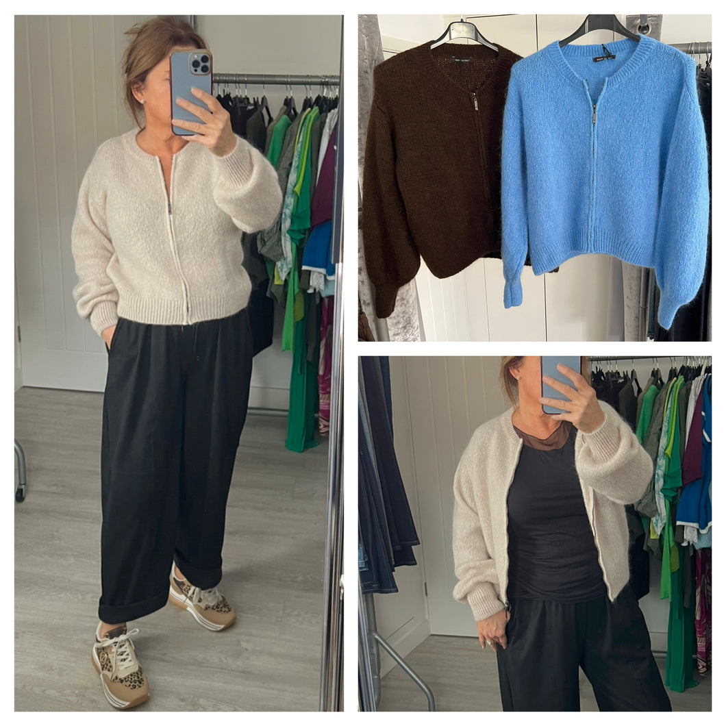 Krista zip cardie