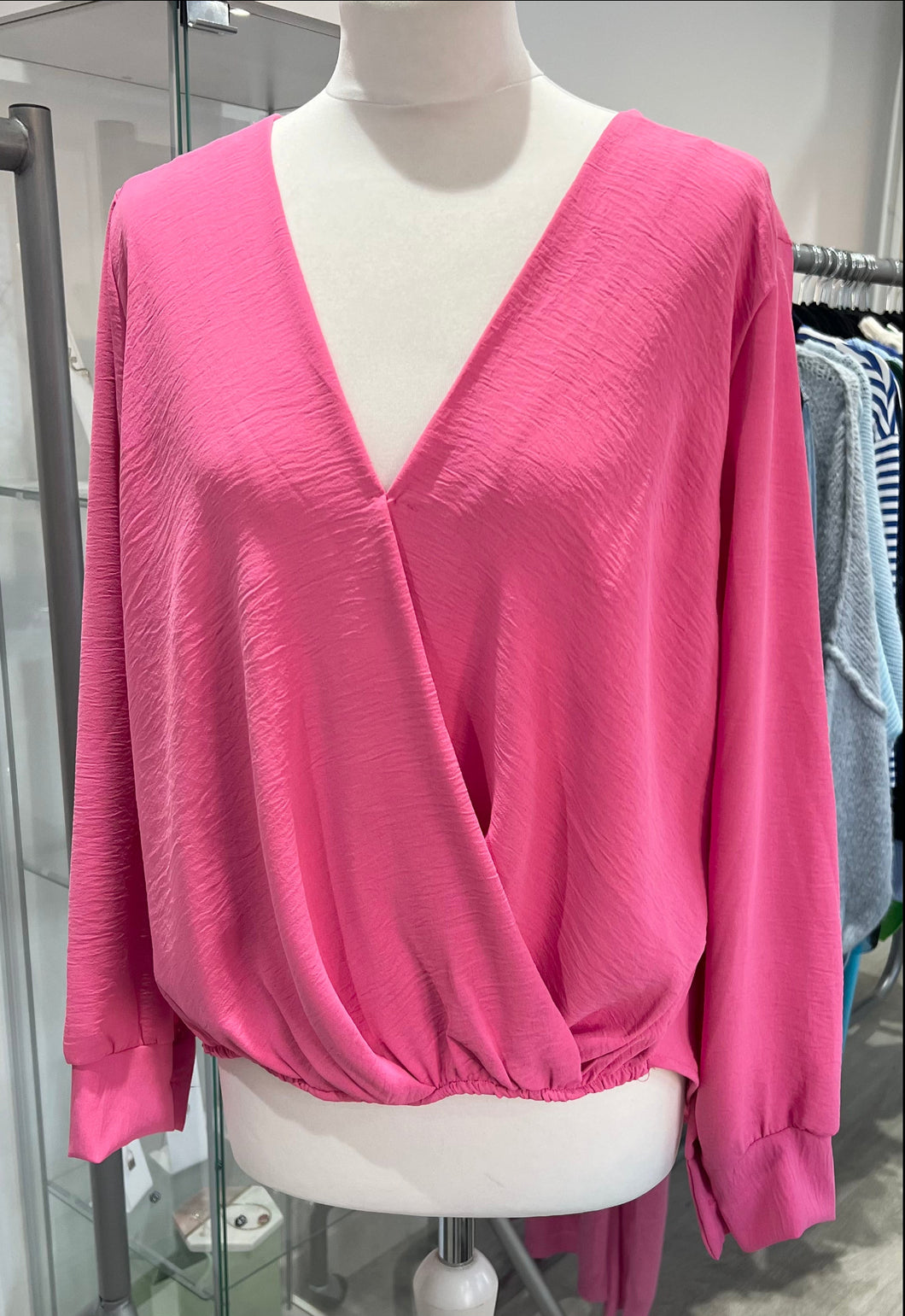 Crossover dip hem - pink