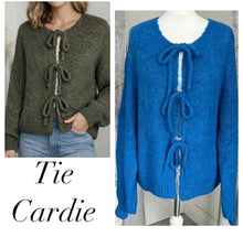 Load image into Gallery viewer, Tie cardie - royal blue
