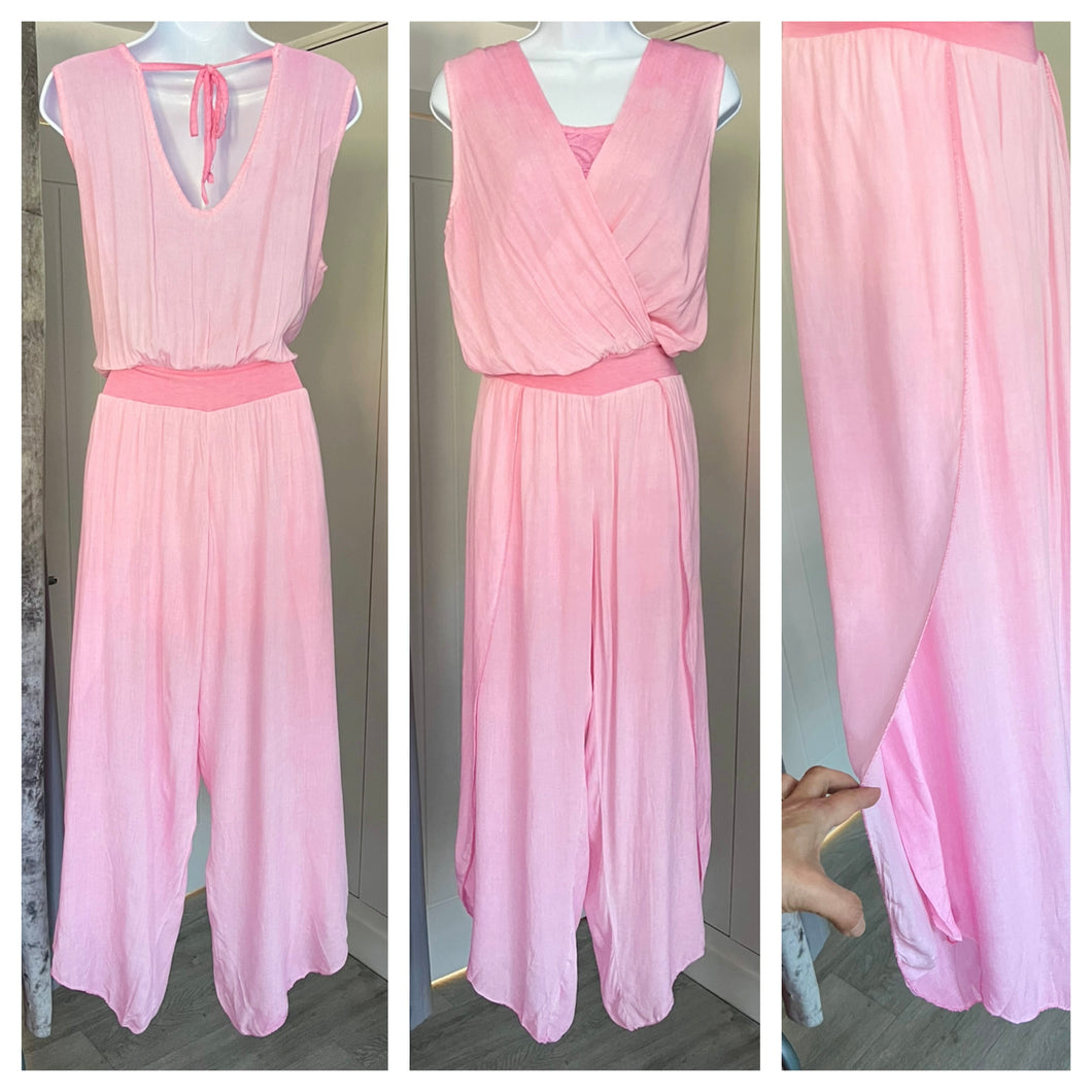 Harem jumpsuit - soft pink
