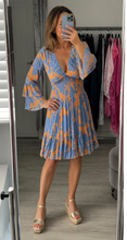 Load image into Gallery viewer, Carly dress - blue/orange
