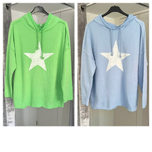 Load image into Gallery viewer, Star hoodie - blue
