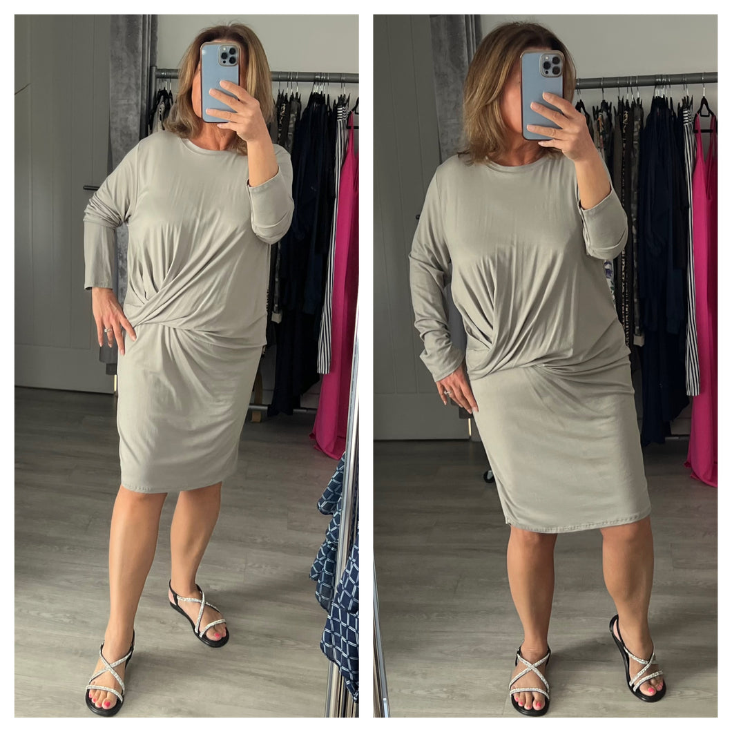 Tunic/dress twist - taupe