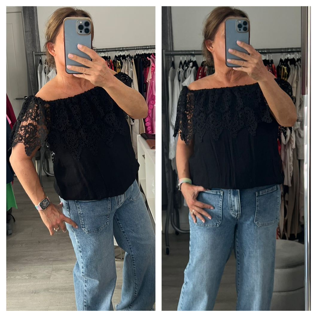 Crochet frill top