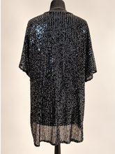 Load image into Gallery viewer, Alise - Sequin Sparkle Top – Black &amp; Silver
