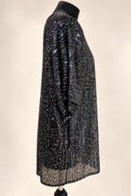 Load image into Gallery viewer, Alise - Sequin Sparkle Top – Black &amp; Silver
