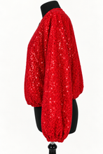 Load image into Gallery viewer, Sequin Bomber - Red
