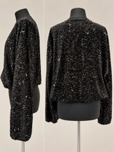 Load image into Gallery viewer, Sparkle Velvet Bomber Jacket - Berry
