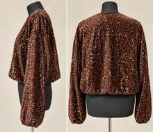 Load image into Gallery viewer, Sparkle Velvet Bomber Jacket - Berry

