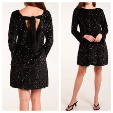 Load image into Gallery viewer, Velvet sequin dress/tunic - silver/grey
