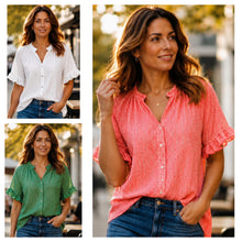 Load image into Gallery viewer, Frill sleeve blouse
