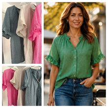 Load image into Gallery viewer, Frill sleeve blouse
