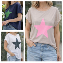 Load image into Gallery viewer, Star T - white
