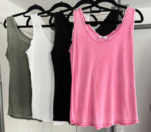 Load image into Gallery viewer, Fray edge vest top - pink
