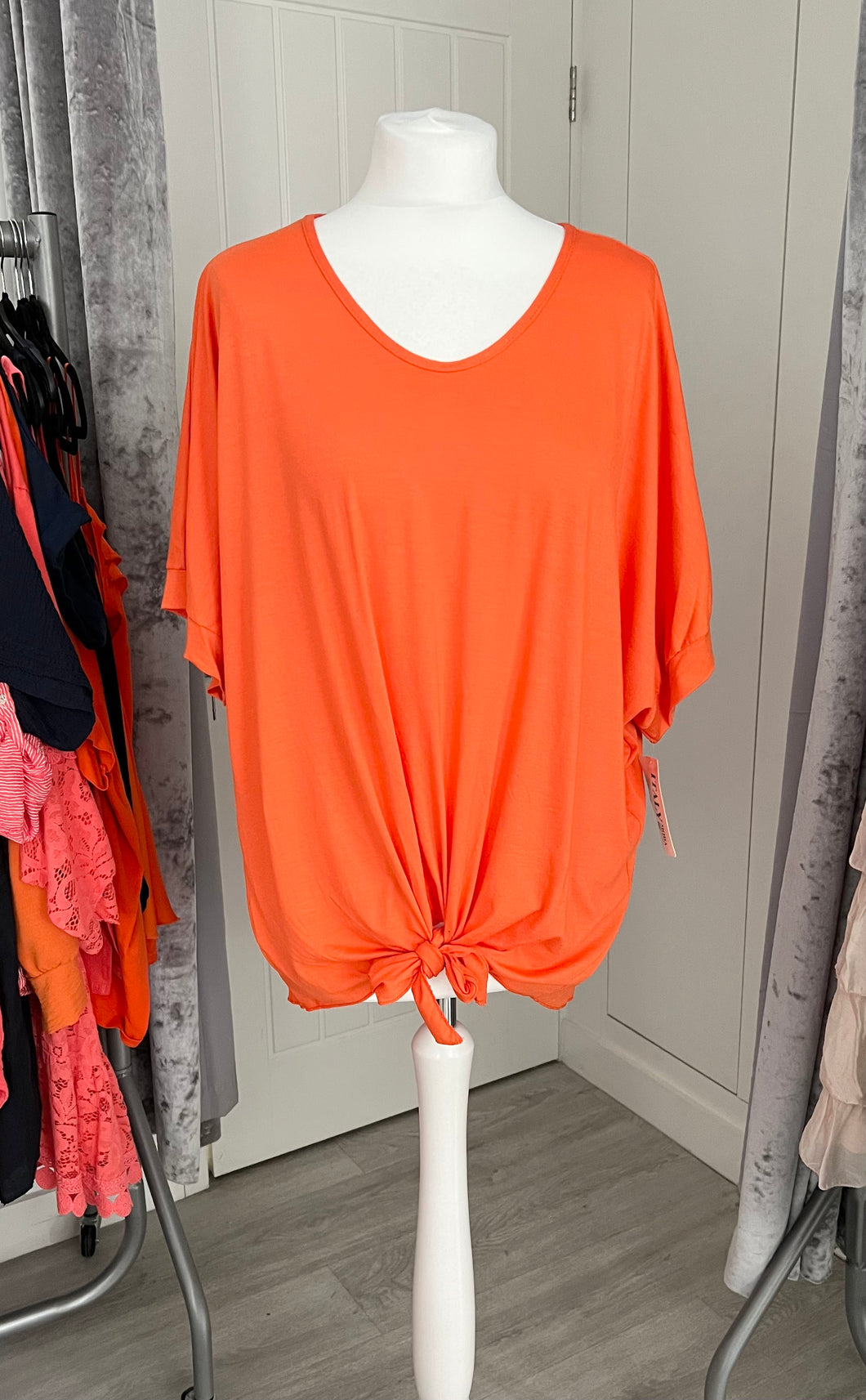 Tie knot top - orange